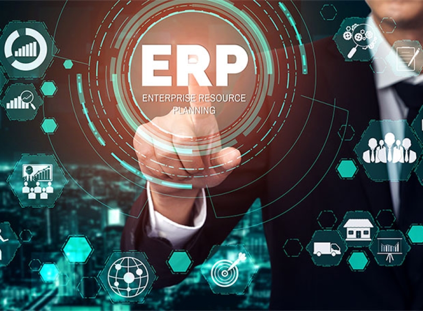 Enterprise Resource Management ERP software system for business